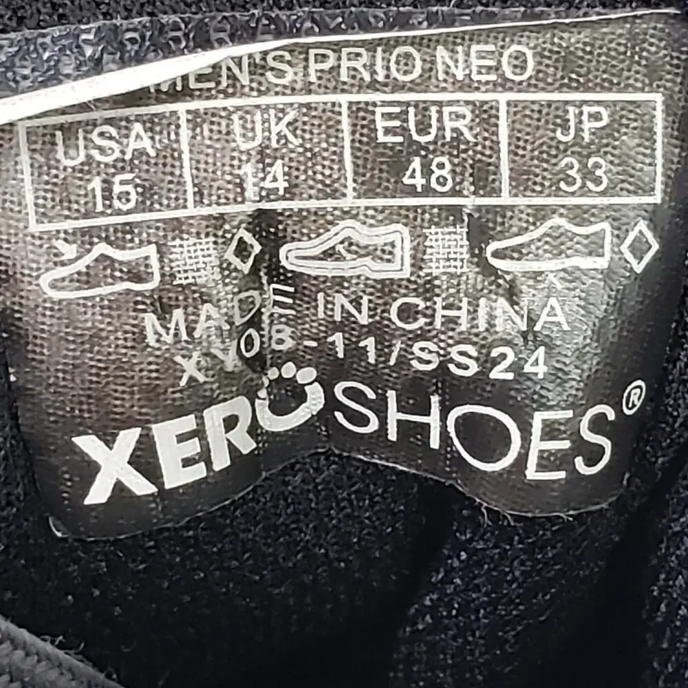 Xero Prio Perform Men's 15 Perform Athletic Barefoot Comfort Shoes Sneakers